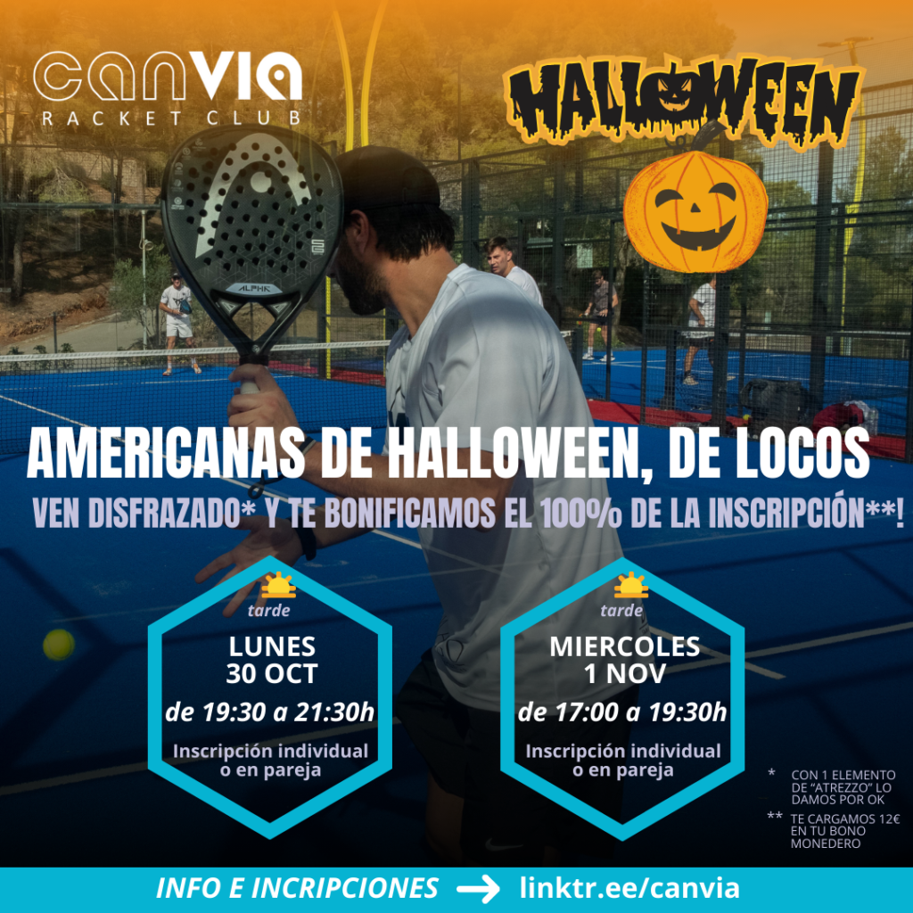 Americana halloween reserva pista padel barcelona americana clases escuela