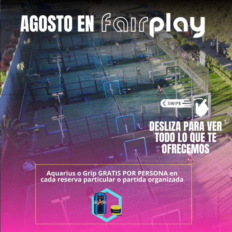 reserva pista padel fairplay barcelona agosto clases escuela americanas